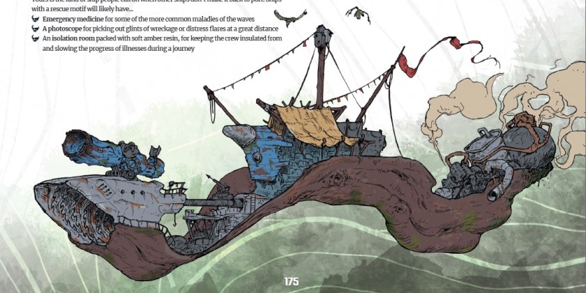 A weird looking wildsea ship