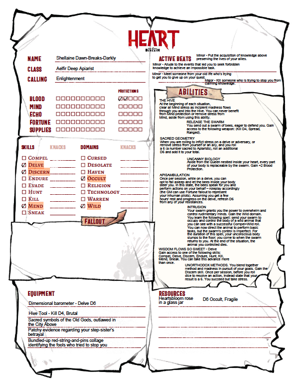 Shellaine Dawn-Breaks-Darkly Character Sheet
