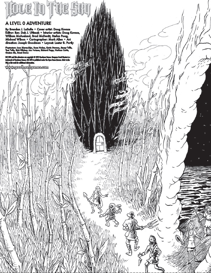 A massive oval shaped building in black with lots of sheer spikes sticking up all over it. Adventurers creep through the wilderness from the hole in the sky