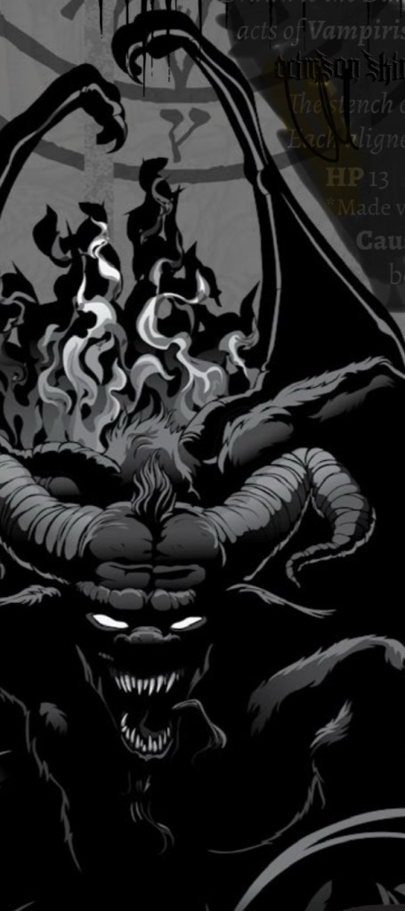 A genuine, fire and brimstone demon