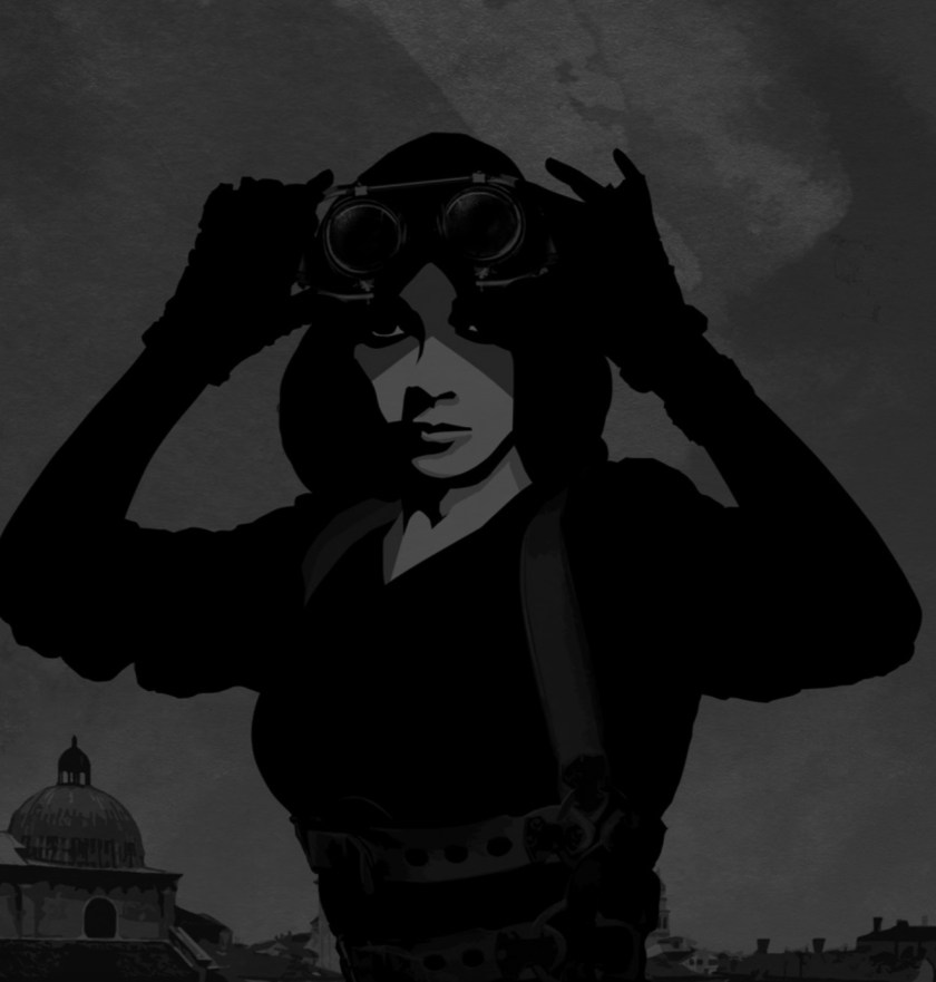 The Lurk, a light-skinned, femme character dressed in a dark hood.