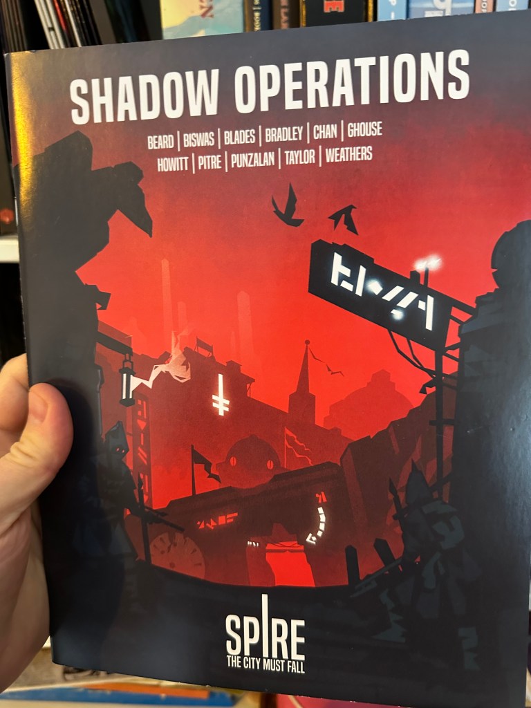 Cover of Shadow Operations - the city in red and black