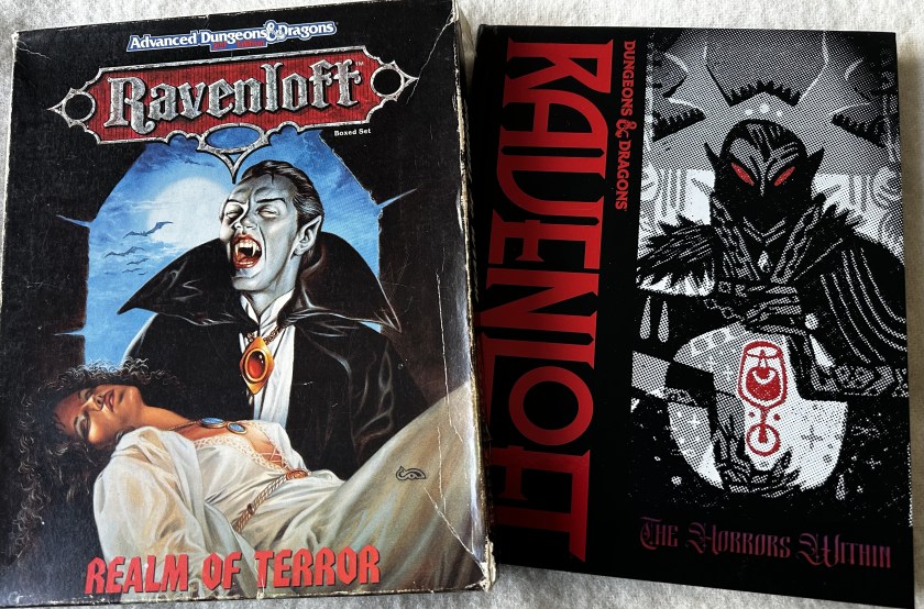 Ravenloft, Realm of Terror boxed set cover and Ravenloft, the Horror Within cover