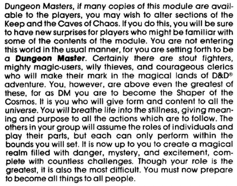 Master of the Cosmos! Yes! the DM!